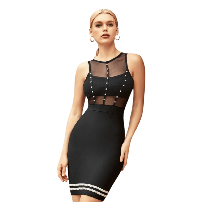 Celebrity Evening Club Party Dresses | Black Mini Club Bodycon Dress