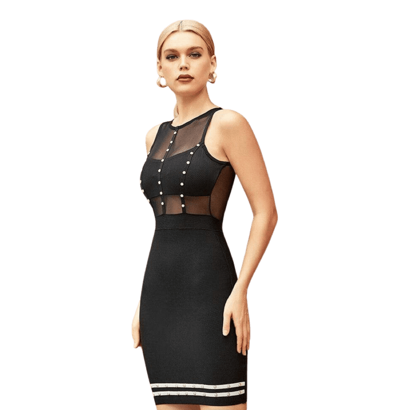Celebrity Evening Club Party Dresses | Black Mini Club Bodycon Dress