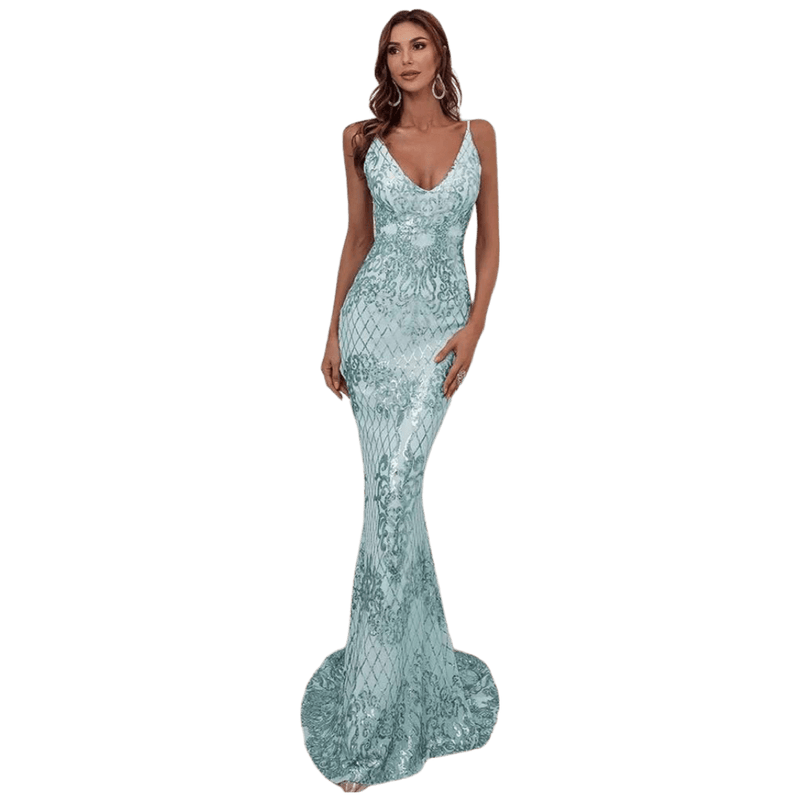 Eachna | Long sequence dress | Evening Party Dress | Elegant Casual Dress